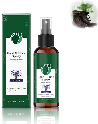 Foot deodorant spray - 30ml,plant-based formula, long-lasting freshness, no trace left, One bottle, multiple uses