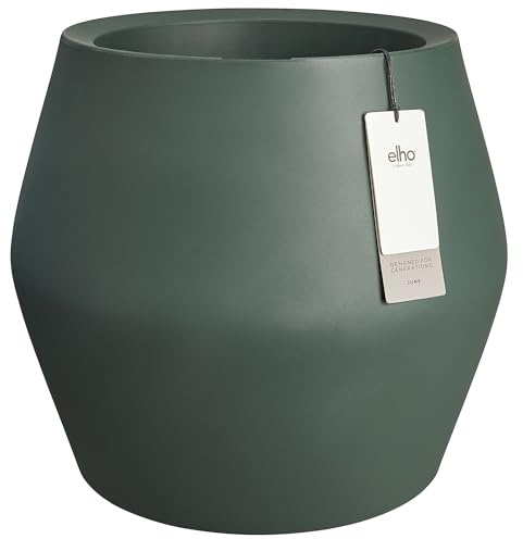 elho June Split Low 46cm Blumentopf - Emerald Grün | L 46 x B 46 x H 42.6 cm | Für drinnen & draußen geeignet | 100 % recycelter Kunststoff