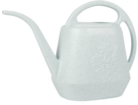 Gießkanne 4L，Klein Gartengießkanne aus Kunststoff mit Gießbrause， Blumengießkanne mit langem Ausgießer， für Innen- und Außenbereich, Bewässerung, Blumen, Zimmerpfla (Weiß)