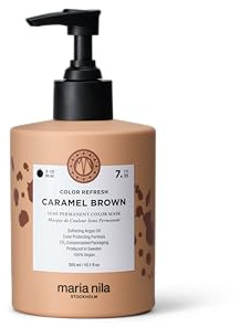Maria Nila Colour Refresh Caramel Brown 7.35 – Farbauffrischende Haarmaske für braunes Haar – warmes Karamellbraun mit Kupfernuancen – pflegt, nährt & verleiht Glanz – sulfatfrei & vegan, 300 ml