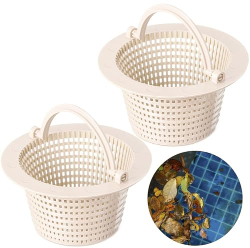 Osmond Pool Skimmer Basket Swimming Pool Skimmer Basket Handle Pool Strainer Basket Beige