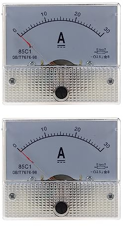 HWIREUIGT 2X 85C1 Analogico Corrente Pannello Meter DC 30A Amperometro