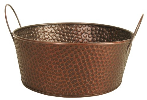 wald imports Copper Hammered Metal 10.5 Beverage Bucket/Pail/Tub