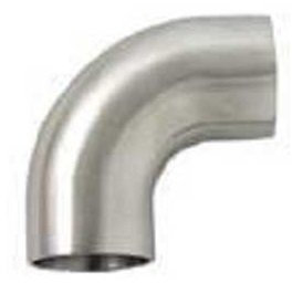 CURVA INOX AISI 304 FISSA 90° TIPO RAGGIATO PER CORRIMANO IN LEGNO D.42.4 MM