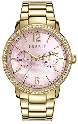 Esprit Damen-Armbanduhr Kate Analog Quarz Edelstahl beschichtet ES108092002