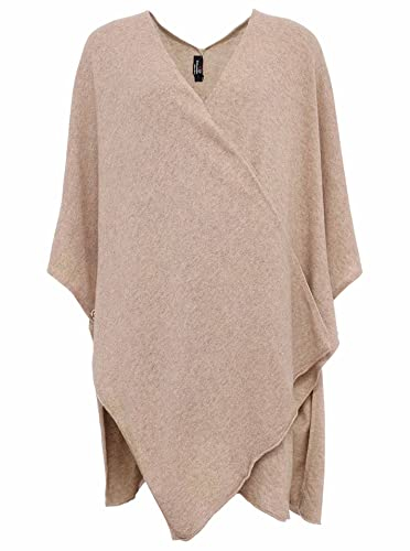 Cashmere Dreams Poncho-Schal mit Kaschmir - Hochwertiges Cape für Damen - XXL Umhängetuch und Tunika mit Ärmel - Strick-Pullover - Sweatshirt - Stola für Sommer und Winter Zwillingsherz - d.bei