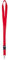Karteo Schlüsselband rot mit Karabinerhaken und Schnalle [1 Stück] 20 mm Lanyard Ausweishalter zum Umhängen von Ausweishüllen Kartenhüllen Schlüssel