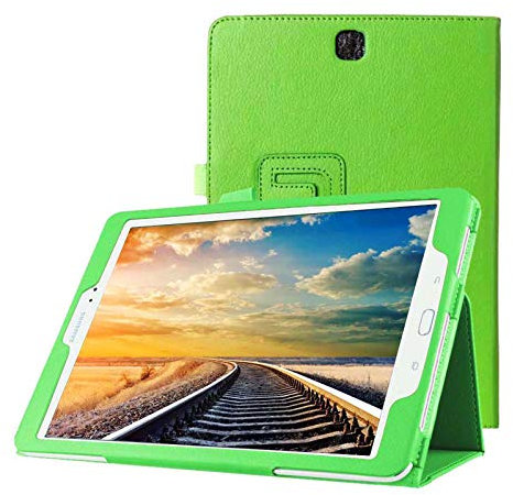 WiTa-Store Sacchetto per Samsung Galaxy Tab A SM-T550 T551 T555 9.7 Pollice Smart Cover Slim Case Stand Flip (Verde) Nuovo