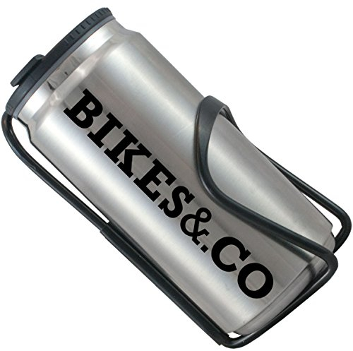Insulated Bike Coffee Flask – Thermos Flask Stainless Steel Vacuum Sealed for Cycling Bike Coffee Cup Holder (Thermal Mug + Bottle cage)