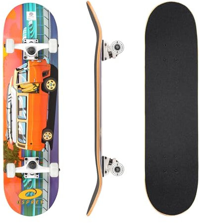 Osprey Volkswagen Absolute Anfänger Double Kick Trick Skateboard, 78,7 x 20,3 cm Ahorndeck