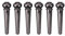 Lot de 6 épingles de Pont de Guitare, Chevilles de Pont de Cordes pour Guitare Folk Acoustique(Noir)