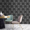 Superfresco Easy Black Metallic Royal Skull Damask Wallpaper