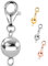 Magnetic Ball Lock with Lobster Clasp in Rhodium Plated 925 Sterling Silver Necklace Extender Metal Weight 1 Gram Lightweight and Easy to wear Dual-Clasp Design Jewellery