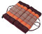Faltbares Sitzkissen 40x40 Klappkissen Auflage und Meditationskissen Thaikissen für Unterwegs Yogakissen Kissenblock braun & orange