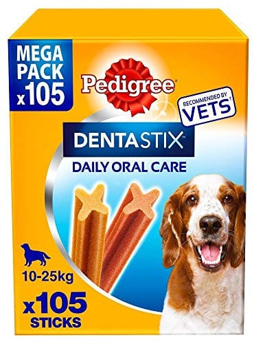 Pedigree DentaStix Daily Dental Chews Medium Dog 10-25kg 105 Sticks