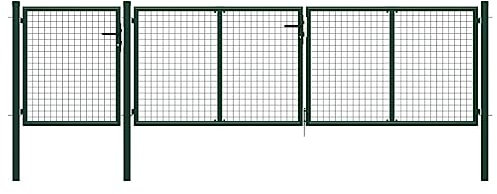 vidaXL Puerta de Jardín de Acero Casa Hogar Jardín Bricolaje Entrada Salida Cancela Portón Pórtico Valla Barrera Portillo Compuerta 400x100 cm Verde