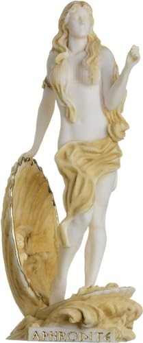 Rising Venus Aphrodite Zeus Tochter griechische Göttin Goldton Statue Skulptur 17,8 cm