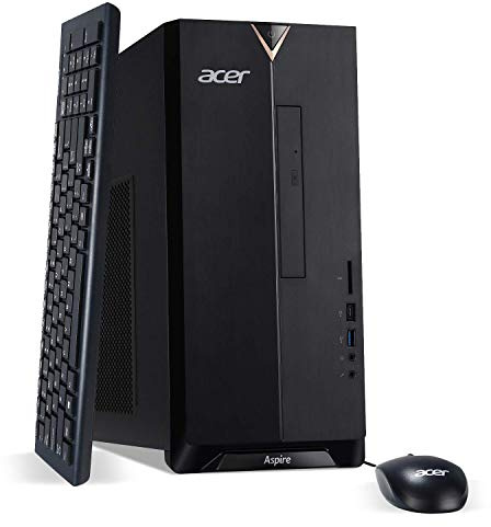 Acer Aspire TC-895-UA91 Desktop, 10th Gen Intel Core i3-10100 4-Core Processor, 8GB 2666MHz DDR4, 512GB NVMe M.2 SSD, 8X DVD, 802.11ax Wi-Fi 6, USB 3.2 Type C, Windows 10 Home