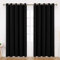 HOMEIDEAS Black Blackout Curtains 2 Panels 66 X 90 Inch Drop Room Darkening Eyelet Curtains for Bedroom Living Room, Thermal Insulated Light Blocking Window Drapes