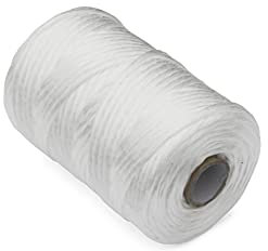 Spago Multiuso Bianco per Imballaggio, Galleggiante, Carico Max 1 kg, Rafia Sintetica, Diametro 1.9 mm x 95 Metri