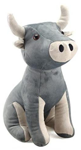 Faye Cale Porte animal - Vache, Butoir de porte, Gris, Caoutchouc synthétique, Montage au sol, 1 pièce