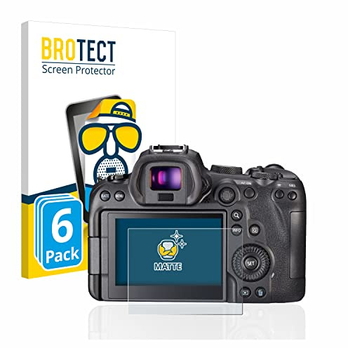 BROTECT Entspiegelungs-Schutzfolie für Canon EOS R6 (6 Stück) Matte Displayschutz-Folie, Anti-Reflex, Anti-Fingerprint