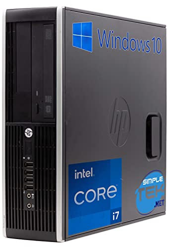 Ordenador de sobremesa HP Compaq 8300 SFF i7 3770 hasta 3,9 GHz, puerto serie RS232, Windows 10 Pro, PC fijo de negocios (sin antena WiFi USB, 4 GB RAM, 240 GB) (reacondicionado)
