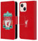 Head Case Designs Officially Licensed Liverpool Football Club Red 1 Crest 1 Leather Wallet Case Compatible With Apple iPhone 13 Mini