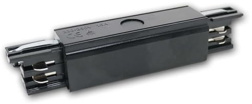 I-Verbinder für 3-Phasen Stromschiene, gerades Verbindungsstück, Schutzleiter links und rechts, Farbe schwarz