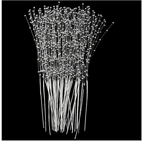 SQXBK 50PCS 4mm Silver Pearl Garland Beading on Wire Stems Beads Wreath Wedding Bouquet Party Decor DIY Garland Bridal Wedding Pearl Bouquet Home Party Decor Craft