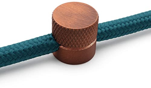 AMARCORDS - 10 Aluminium Deckenpins mit sichtbarer Kabelanpassung. Deckenbefestigung für Lampen und Aufhängungen. Farbe BRONZE