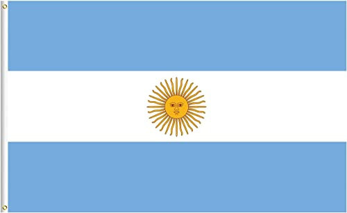 Bandera Argentina - Grande 5 x 3 FT 150 cm x 90 cm - FlagSuperstore