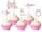 35 PCS Glitter Diamond Ring Bride to be Love Cupcake Topper Champagne Cake Picks Decorations for Bridal Shower Wedding Engagement Party Supplies, Rose Gold
