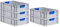 PROREGAL SuperSparSet 5x Eurobox NextGen Color | HxBxT 17x40x60cm | 34 Liter | Griffe blau geschlossen | Glatter Boden | Eurobehälter, Transportbox, Transportbehälter, Stapelbehälter
