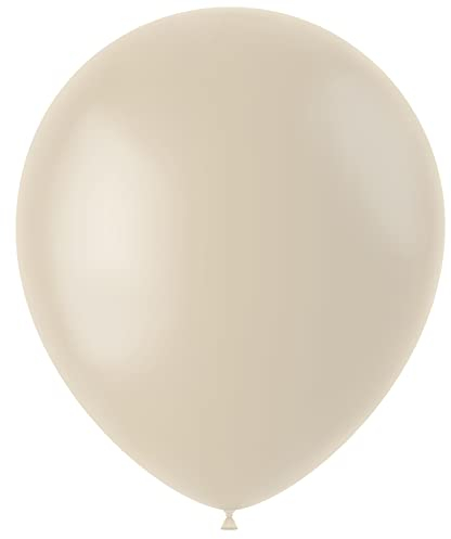 Folat 19638 Luftballons Creamy Latte 33cm 13 Zoll 50 Stück - Kaffee Braun Aprikose Latex Ballons Helium für Geburtstag, Hochzeit, Babyparty, Safari, Dschungel Party Deko