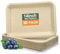 CVIUYO 30Pcs 14 Inches Disposable Trays, 100% Biodegradable Serving Trays Paper Plates BBQ Trays Disposable, Disposable Platters for Party Food