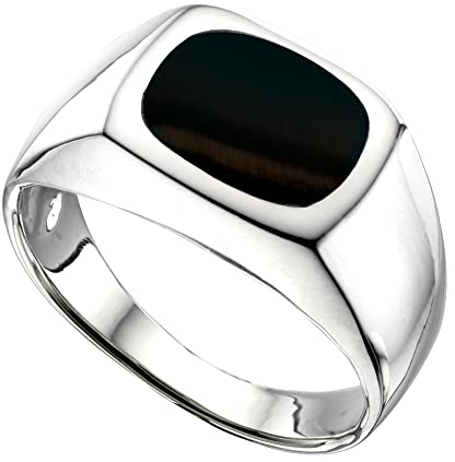 Onyx Siegelring, 70, Sterling Silber, Onyx
