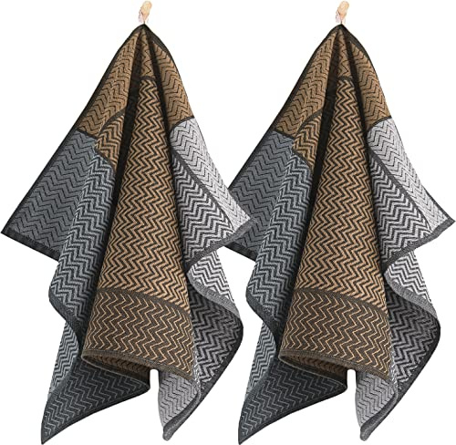 ZWOLTEX 2er Set Geschirrtücher/Geschirrtuch | Küchentuch | Abtrockentuch | Klassische Baumwolle I Sammlung PURE - 2x Pure Beige (50x70)
