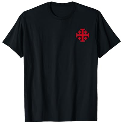 Croix de Jérusalem à cinq voies, temple de chevalier T-Shirt