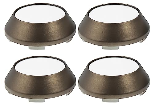 A ABSOPRO 4 Stück Auto Radnabenkappen 65mm Durchm. Bronze Ton Weiß