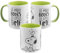 The Peanuts - Taza de café con diseño de Snoopy, color verde y blanco, 320 ml