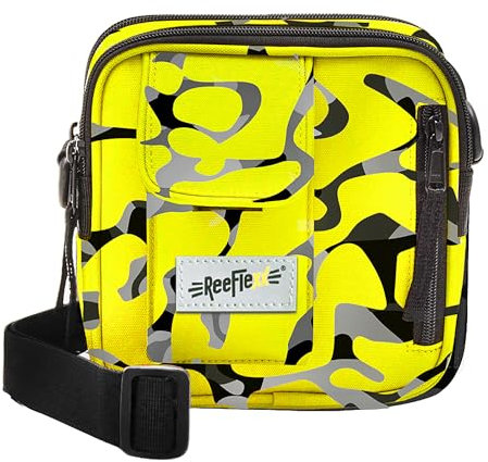 REEFLEXX Cross Bag: Farbenfrohe Camouflage-Tasche für Stil & Funktionalität im Alltag (Yellow Camou)