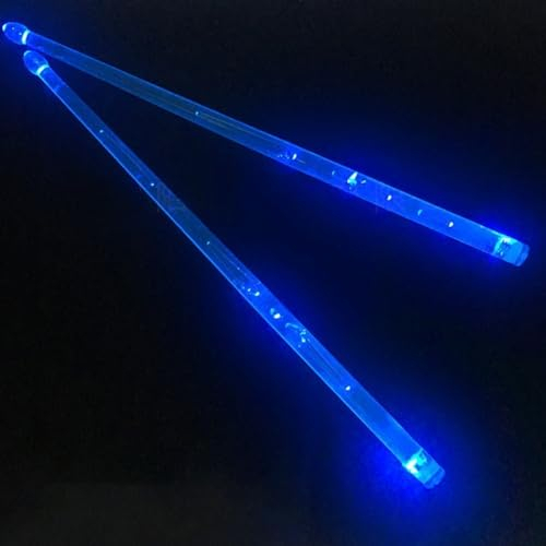SPORTARC 1 Paar leuchtende Drumsticks, Nightglow Drum, 5A Trommelstock, leuchtet im Dunkeln, Bühnenaufführung, leuchtender Drumstick Party (blau), 1401866231