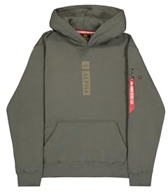 Alpha Industries Herren Alpha Puff Print Hoodie