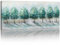 Mit Rahmen Großes Leinwandbilder Bilder Grüner Waldbaum am See bild auf leinwand Wandkunst Modern Landschaft Wandbilder XXL Kunstdruck Deko für Wohnzimmer Schlafzimmer fertig zum Aufhängen 120x50cm