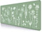 LTHAOGUO Cute Sage Green Desk Mat Mousepad, Plant Floral Anime Gaming Deskmat, Aesthetic Deskpad, Minimalist Mint White Leaves XL Mouse Pad, Decor Accessories, 31.5 X 11.8 Inch, Large