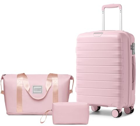 LARVENDER Carry On Luggage 22x14x9 Airline Approved, Suitcases with Wheels