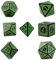 7 Dadi Poliédrici Giochi Ruolo, Dados per Dungeons and Dragons RPG MTG Motivo Inciso Verde Dados Acrilici per Giochi Tavolo