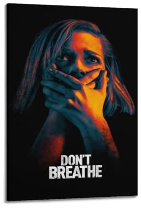 nzzmy Poster Don't Breathe im Vintage-Stil, Raumdekoration, ästhetische Schlafzimmerdekoration, Leinwandposter für Schlafzimmer, 20 x 30 cm, Rahmenstil