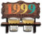 DARO Design - Schnapsbank Jahreszahl Geschenk zum 26. Geburtstag, Limited Edition Jahrgang 1999, Geburtstagsgeschenk Deko Vintage Retro Look lustige Geldgeschenke mit 2 Schnapsgläser, Geburtstagsdeko